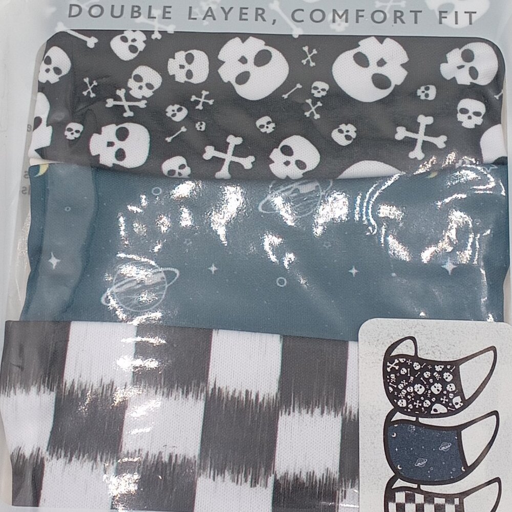 New 3 Pack Kids Face Covers Masks